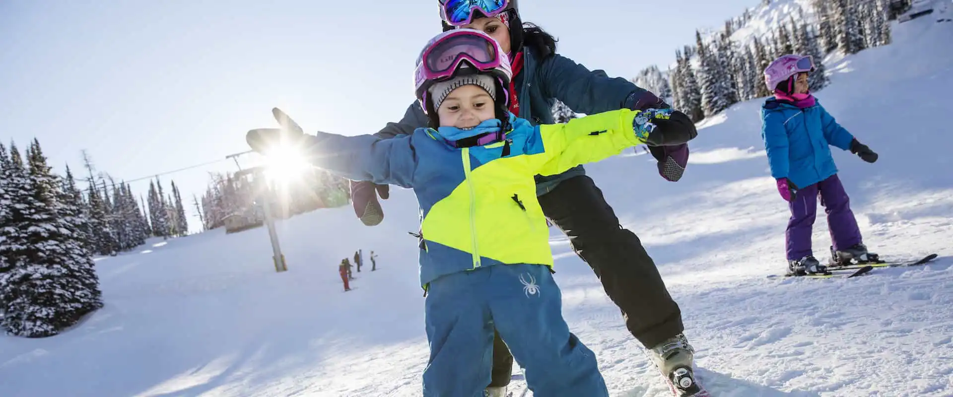Take some family or children ski lessons at Sunshine Village Ski Resort