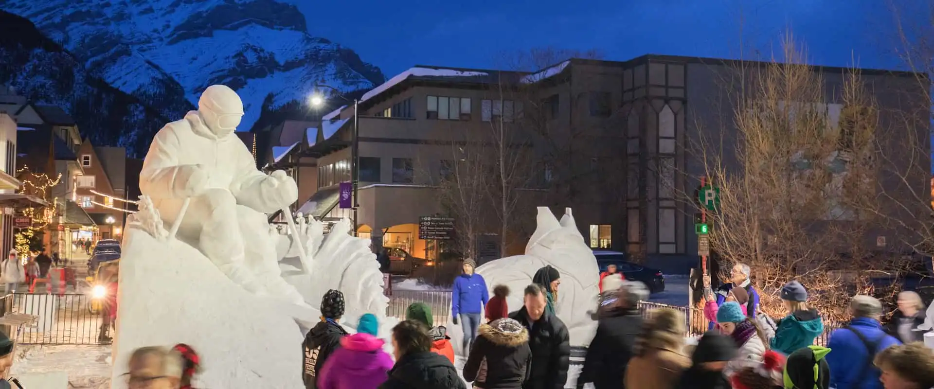 Enjoy snow sculptures during the SnowDays Festival