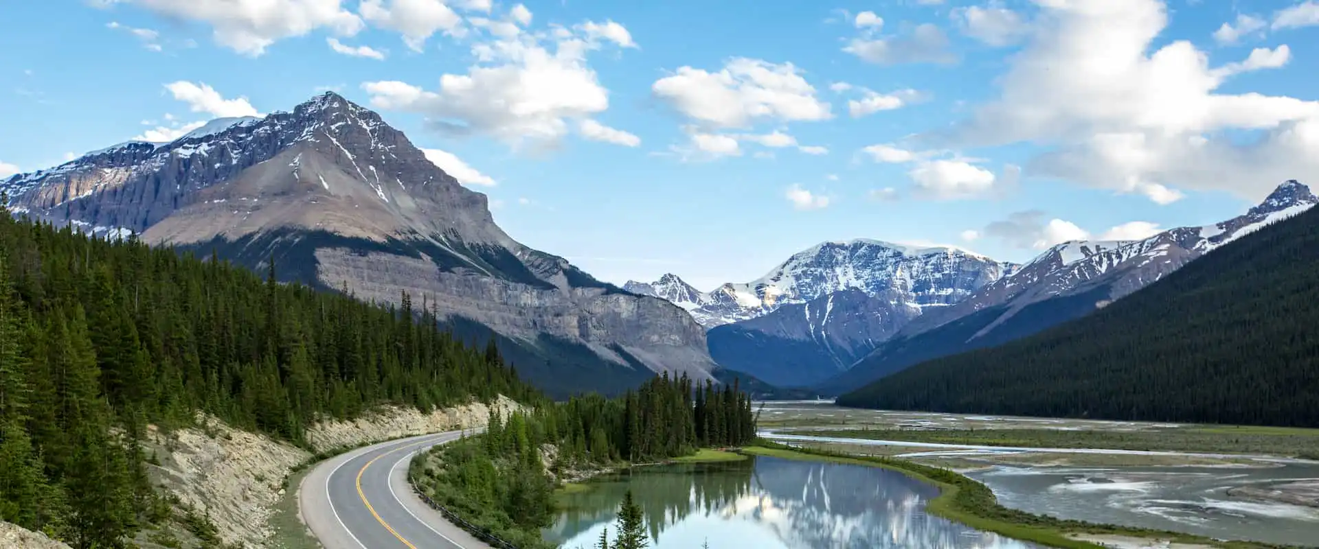 See lakes and glaciers on the Icefields Parkway in the Canadian Rockies