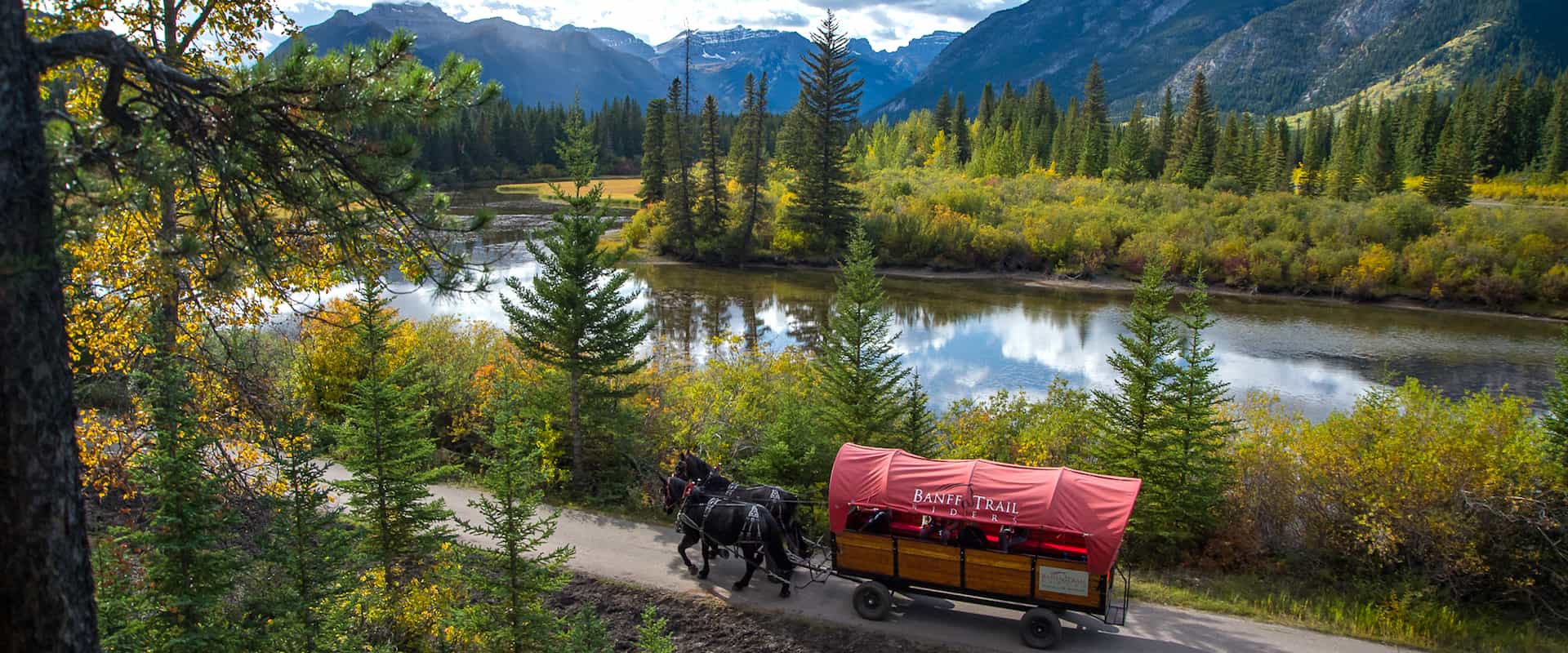 Cowboy Cookout Wagon Ride along the Bow River