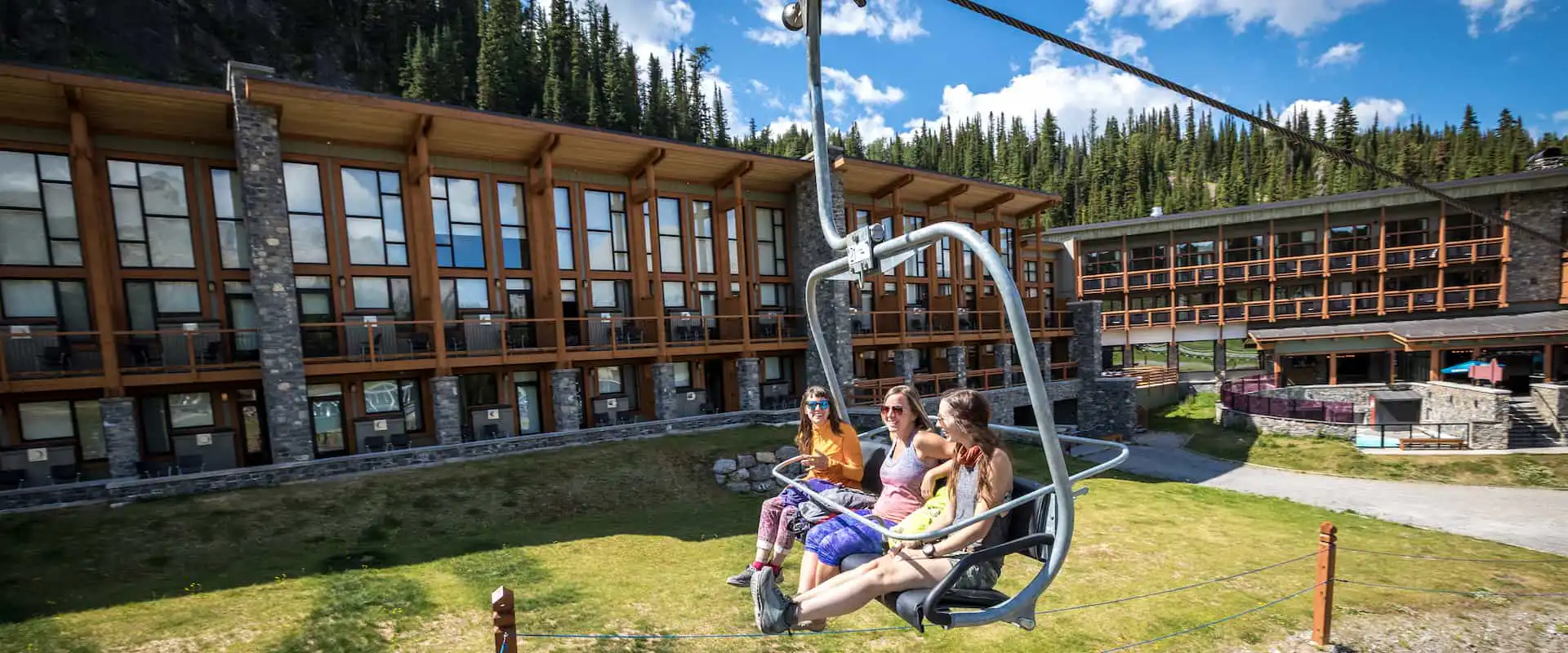 Summer chairlift at Sunshine Village