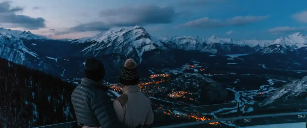 Banff gondola evening views