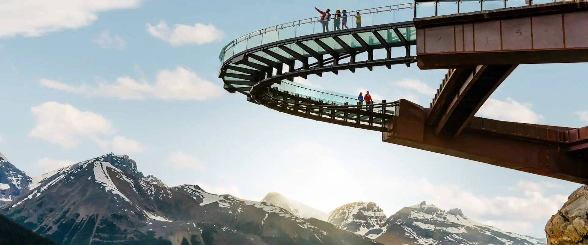 Walk on the glass floor Glacier Skywalk on the Columbia Icefields Parkway Tour